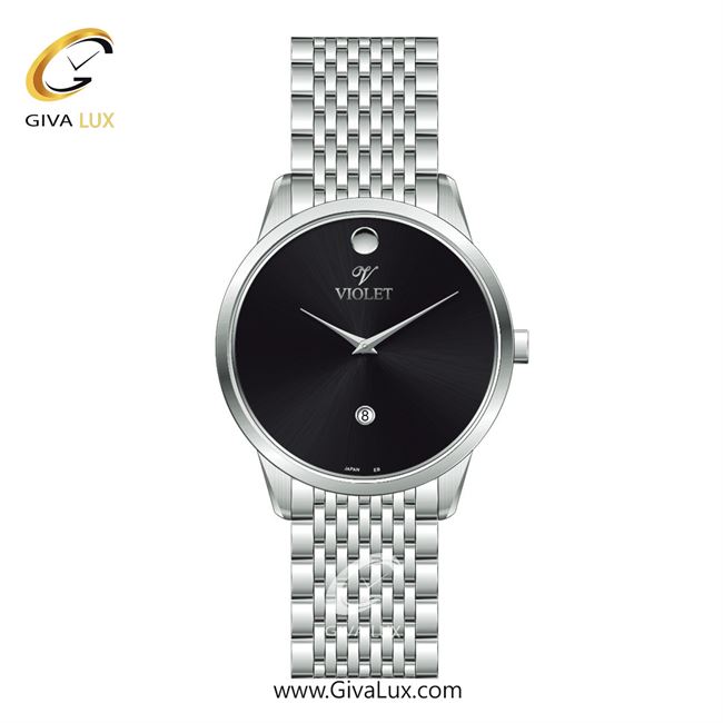 ساعت مچی اورجینال مردانه ویولت VIOLET نقره ای | نقره ای| مشکی| کد رفرنس 0550